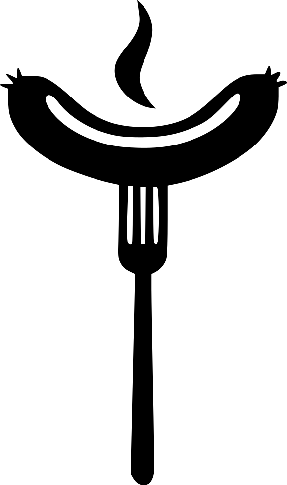 Grill Clipart Fork - Grilled Sausage Png (580x980)