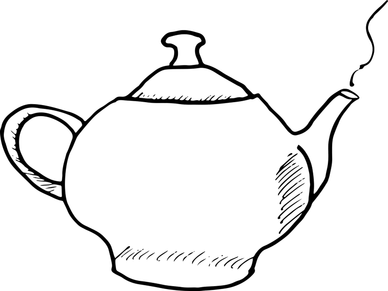 Tea Pot Rubber Stamp - Rubber Stamp (800x601)