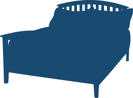 Double Bed - Bed Clipart Transparent (512x379)