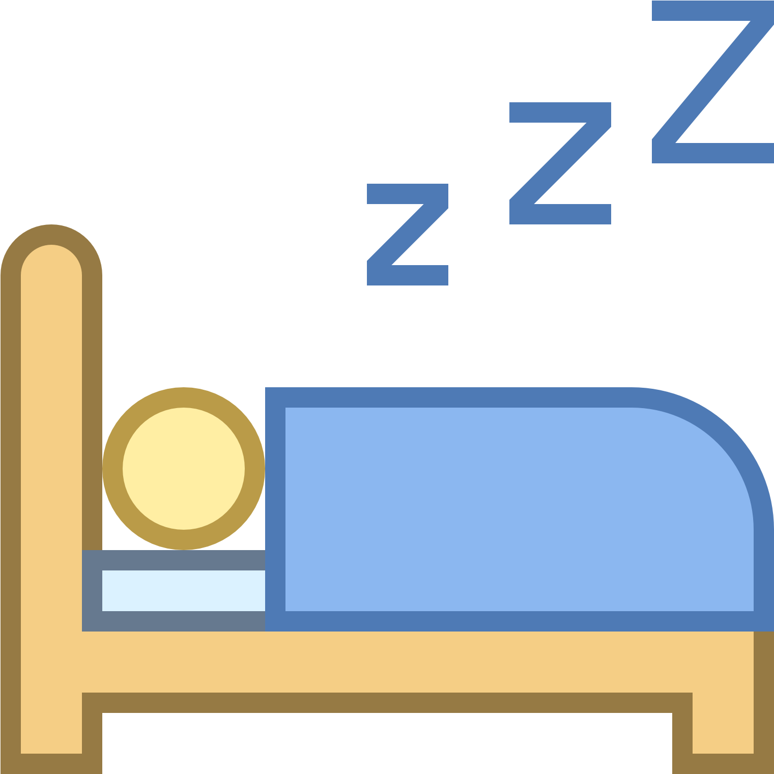 Sleeping In Bed Icon - Sleeping Icon (1600x1600)