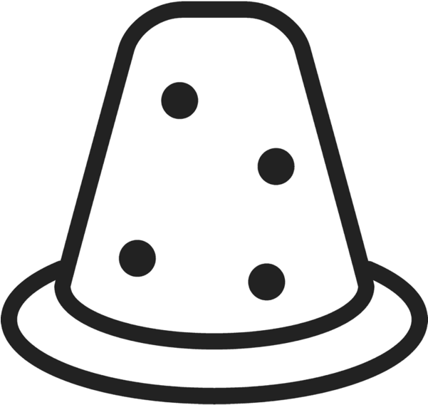 Thimble Outline Rubber Stamp - Thimble (600x600)