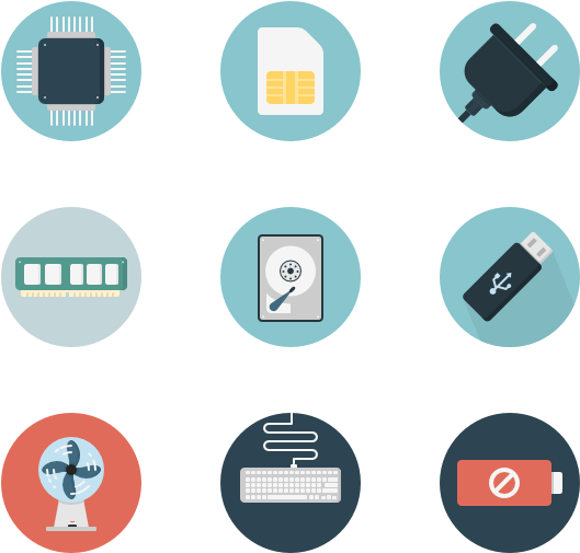 Case, Computer, Home Pc, Pc Icon - Hardware Flat Icon (600x564)