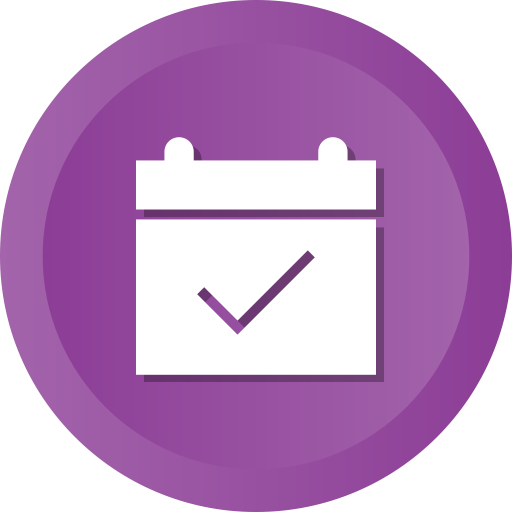 Computer Icons Calendar Date User Interface - Calendar Icon Purple (512x512)