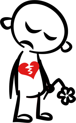 Broken Heart Clipart Wing Clip Art - Clip Art Broken Heart (308x500)