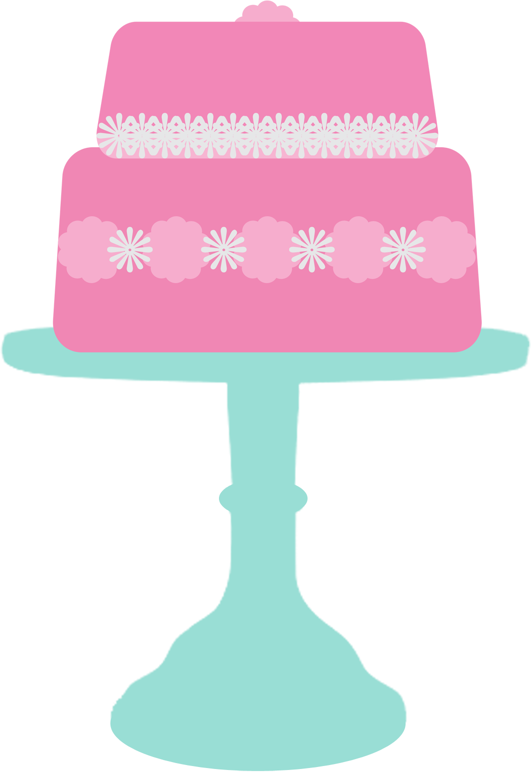 Cake Stand Clipart - Cake On Stand Clip Art (1125x1599)