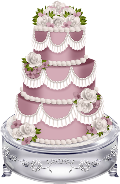 Wedding Cake Clipart Anniversary Cake - Wedding Cake Png Clipart (402x600)
