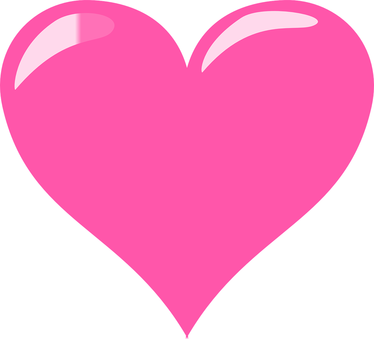 Hearts Clipart Day 2016 - Pink Love Heart Clipart (1280x1160)