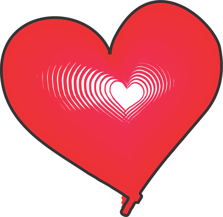 Flame Heart Cliparts 8, Buy Clip Art - Large Red Heart (740x720)