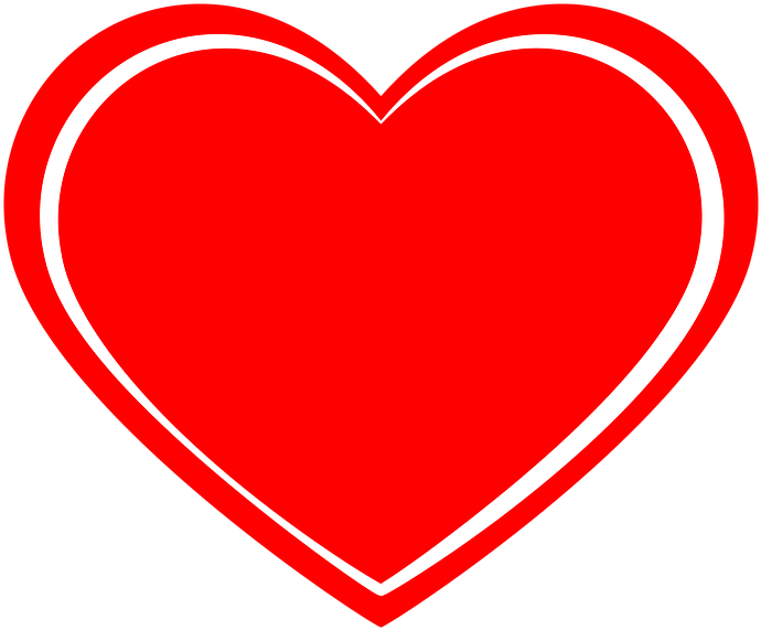 Ribbon Heart Cliparts 9, - Gif Heart Outline (817x720)