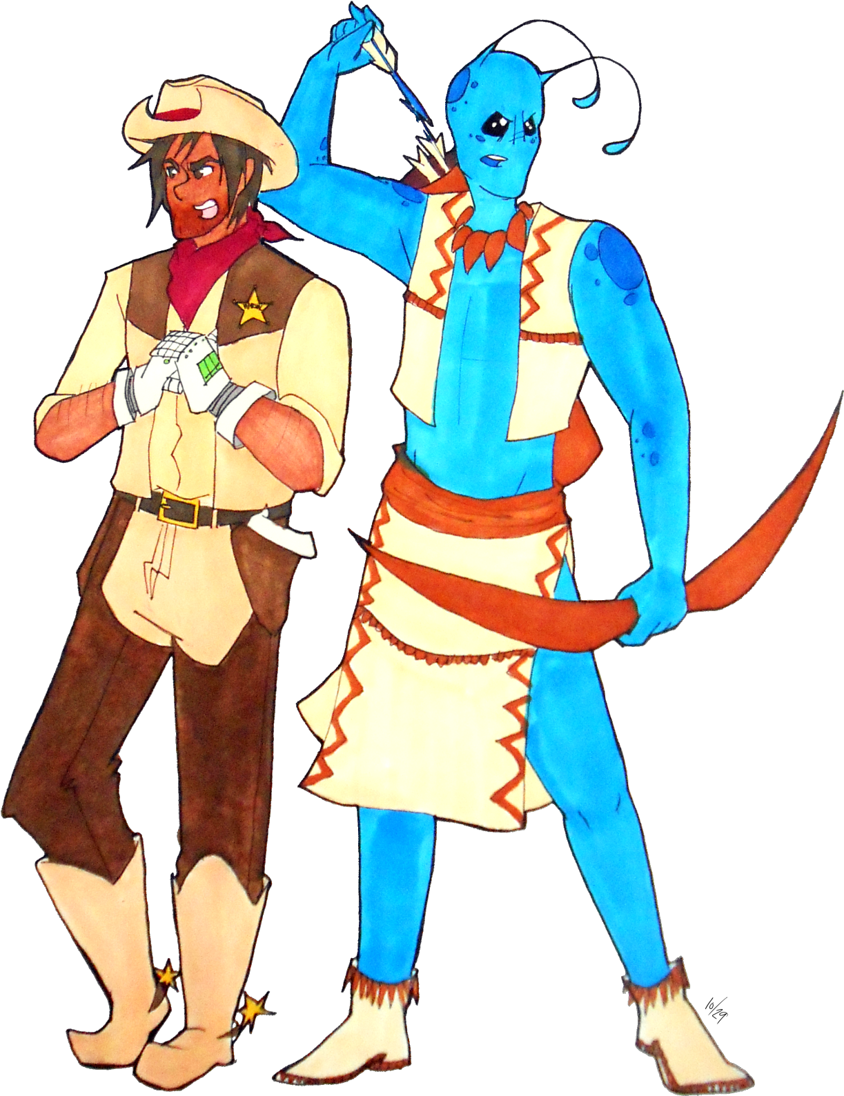 “inktober Day 23 //sighs Imma Be Doin' Inktober For - Cartoon (1280x1647)