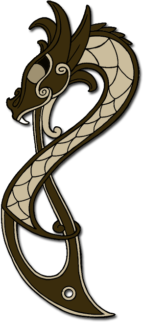 Viking Dragon Outline - Norse Dragon Symbol Png (320x667)