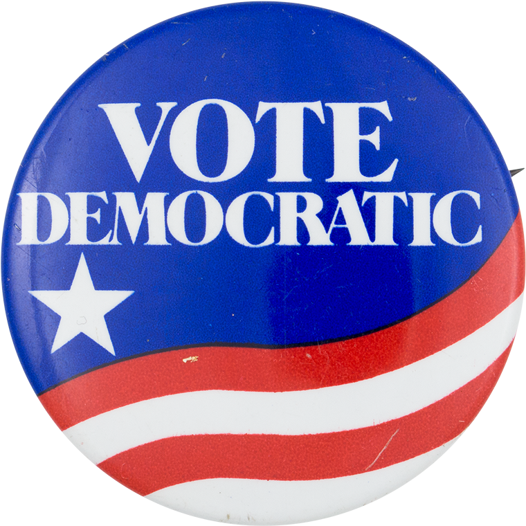 Vote Democratic Flag Political Button Museum - Vote Democratic Flag Political Button Museum (1000x882)