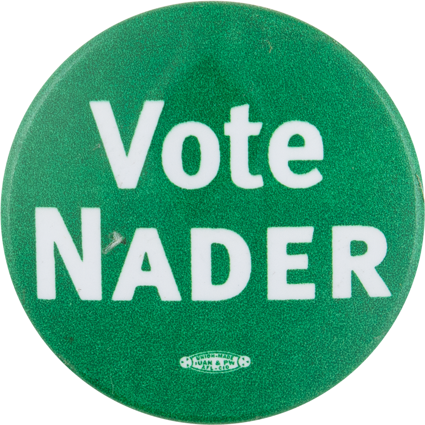 Vote Nader Political Button Museum - Circle (1000x951)