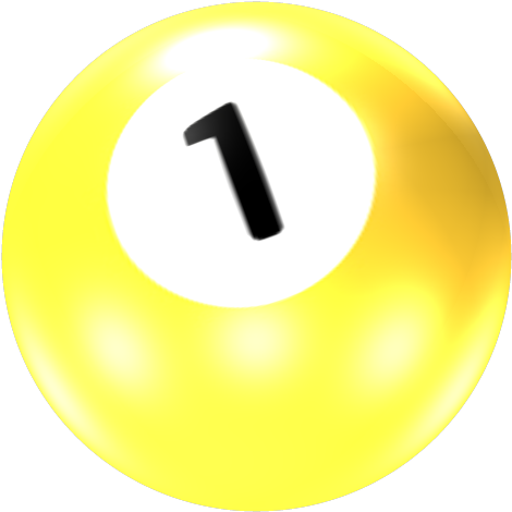 1 - Pool Ball 1 (512x512)