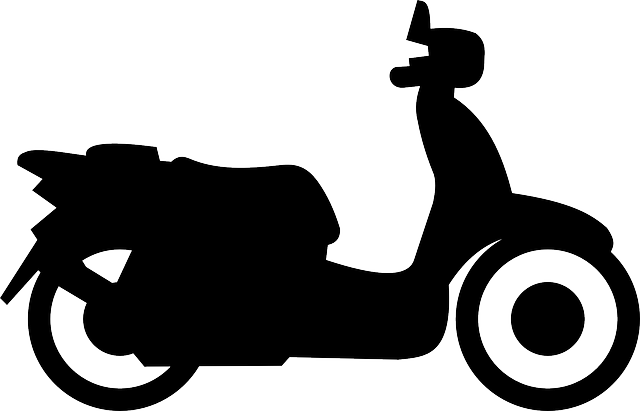 Silhouette Sign, Drive, Outline, Symbol, Drawing, Silhouette - Scooter Vector (640x411)