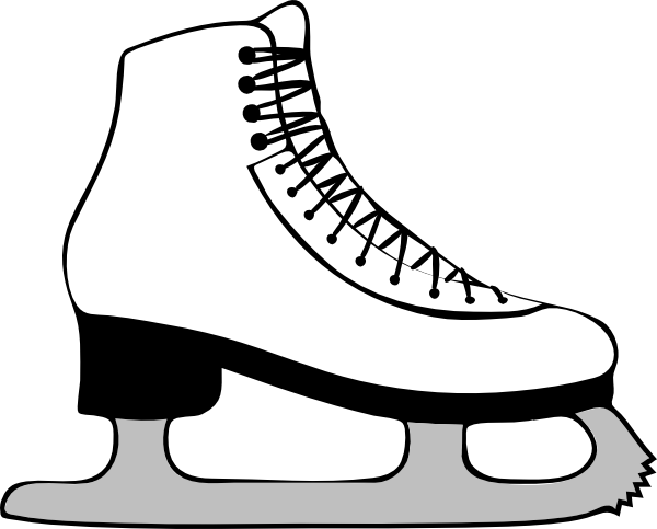 Middle School Ice Skating Party - Ice Skate Clip Art (600x483)
