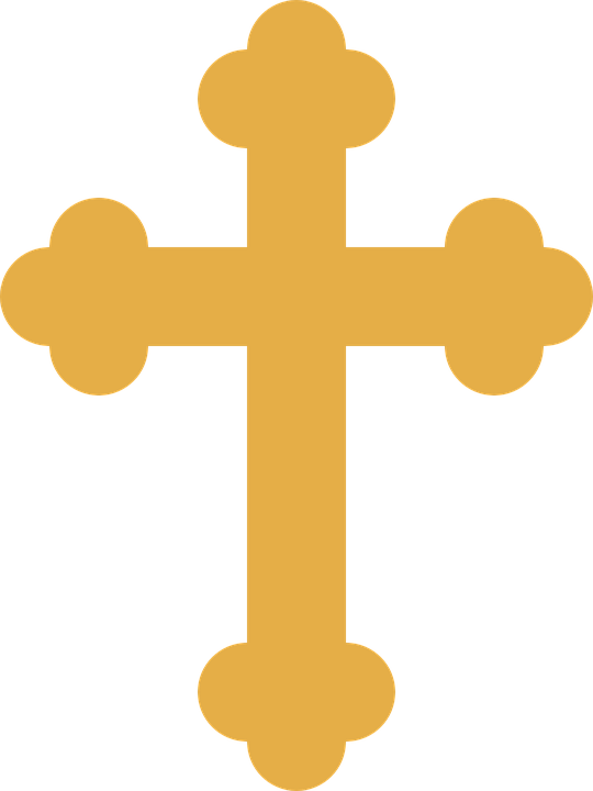 Brown Cross Cliparts - Gold Cross Clipart (540x720)