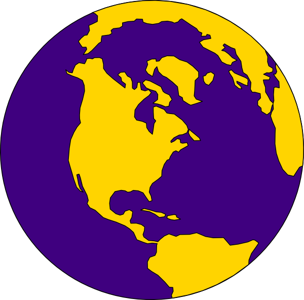 Earth Science Clipart Earth - Black And White Globe (600x592)