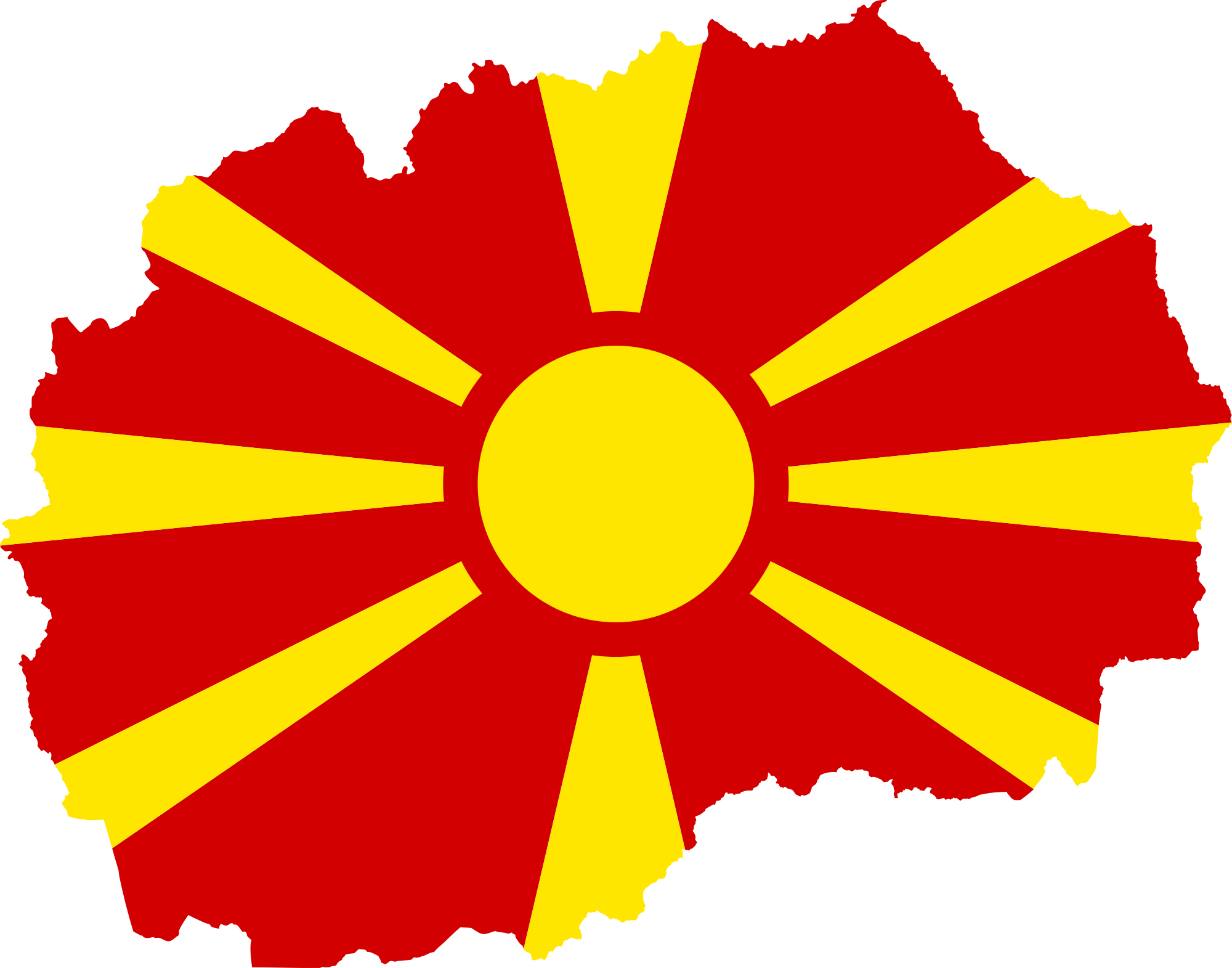 The Attack On Mps In Macedonia Is Direct Attack On - Macedonia Flag Map (2000x1571)