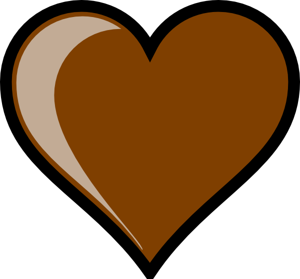 Brown Hearts - Clipart Heart (600x557)