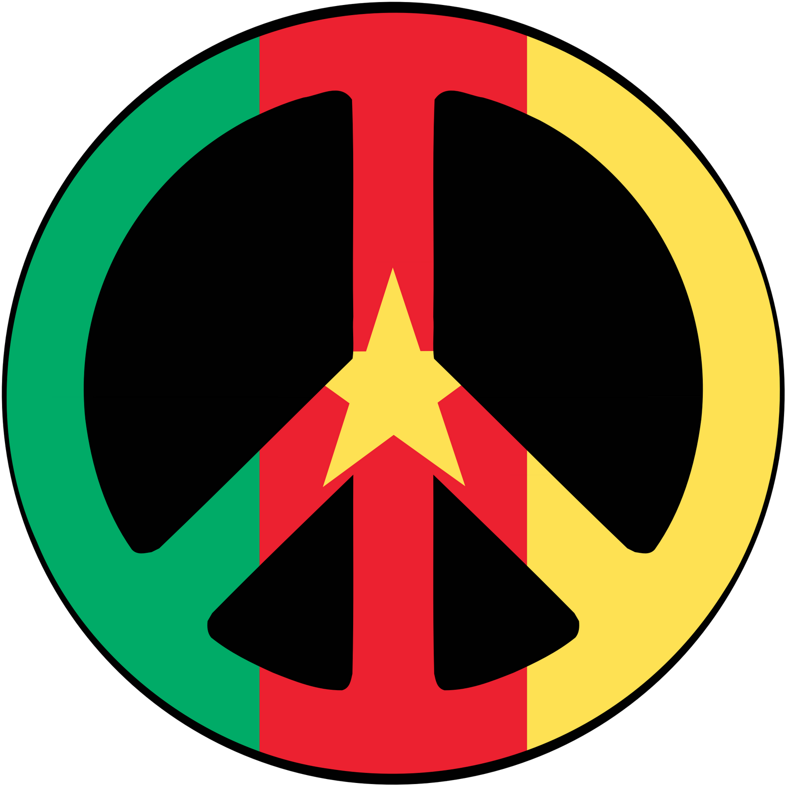 Flag Of Cameroon Symbol Clip Art - Flag Of Cameroon Symbol Clip Art (1600x1600)