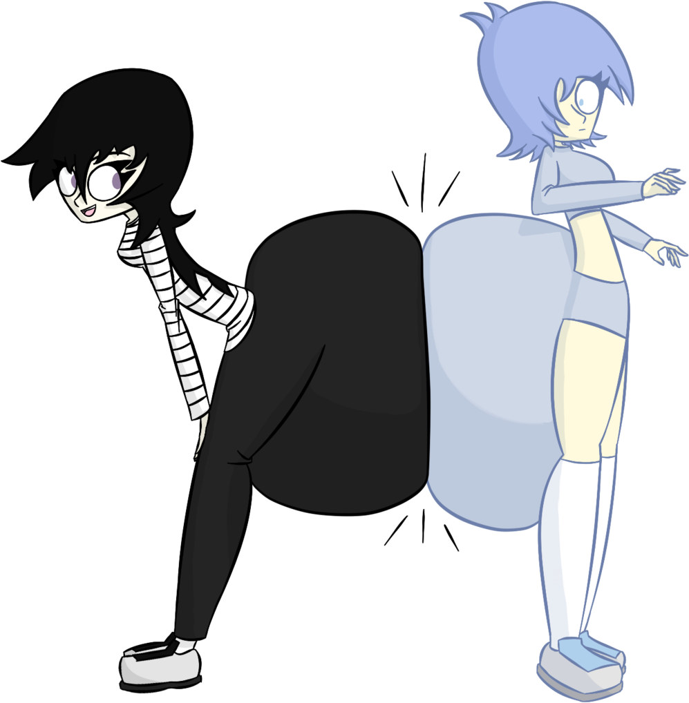 *bump* By Tokobakure *bump* By Tokobakure - Anime Girl Butt Bump (1024x1024)