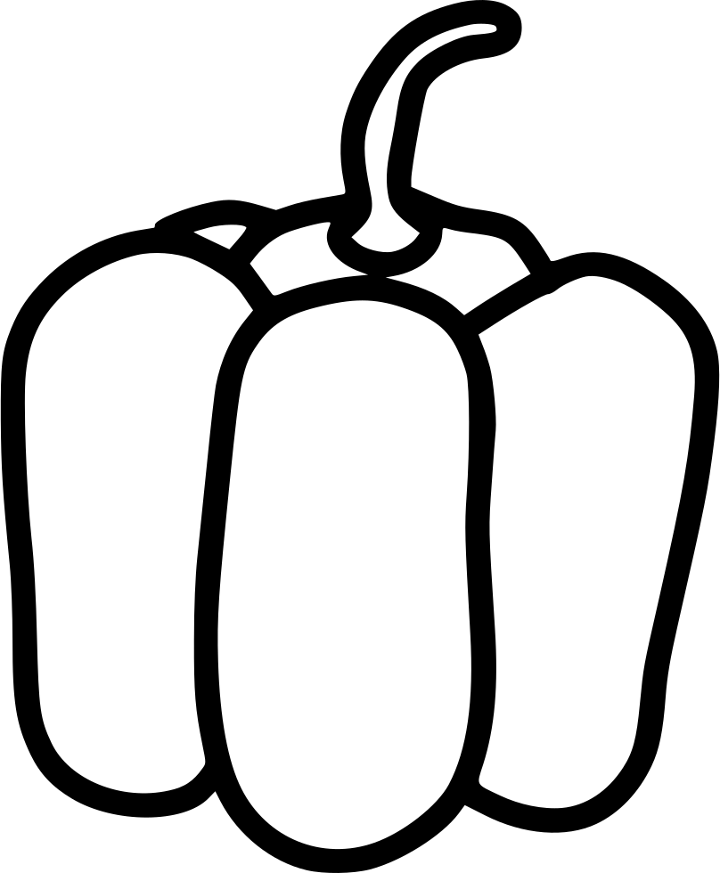 Bell Pepper Svg Png Icon Free Download - Bellpaper Drawing (808x980)