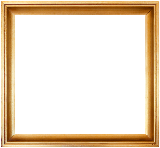 Wooden Frame Cutout - Gold Square Picture Frames (550x505)