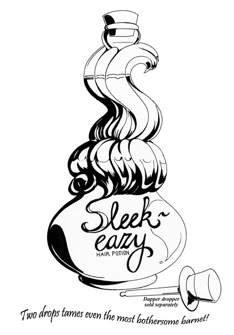 Sleekeasy Hair Potion By Citrine-k - Calligraphy (748x1068)