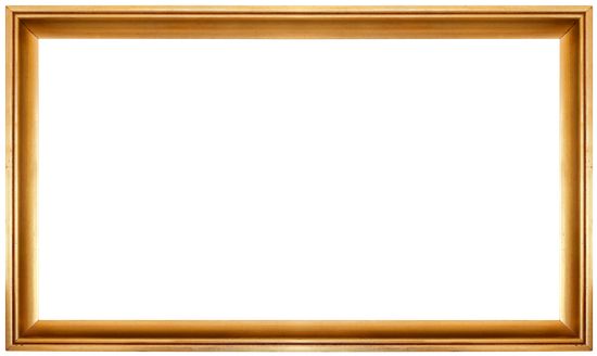 Golden Frame Cutout - Western Wooden Frame Png (550x328)
