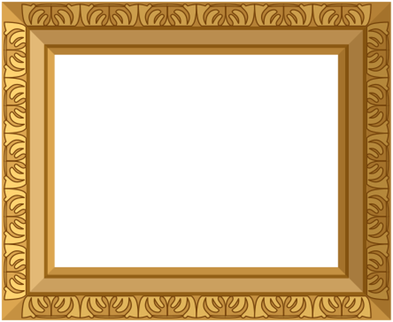 Ornate Gold Frame Border - Gold Frame (1280x1049)