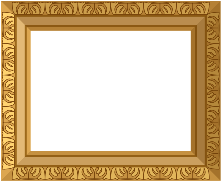 File - Frame - Svg - Gold Frame (444x364)