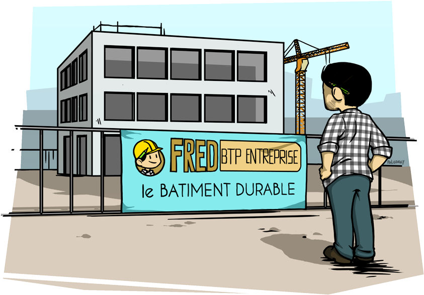 Bâche Imprimée Sur Échafaudage Ou Sur Barrière De Chantier - Bus (875x629)