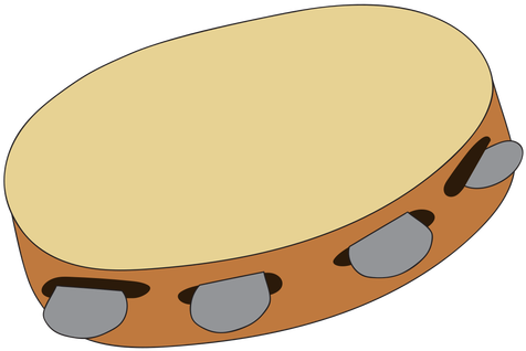 Tambourine Musical Instrument Doodle Transparent Png - Tambourine (512x512)