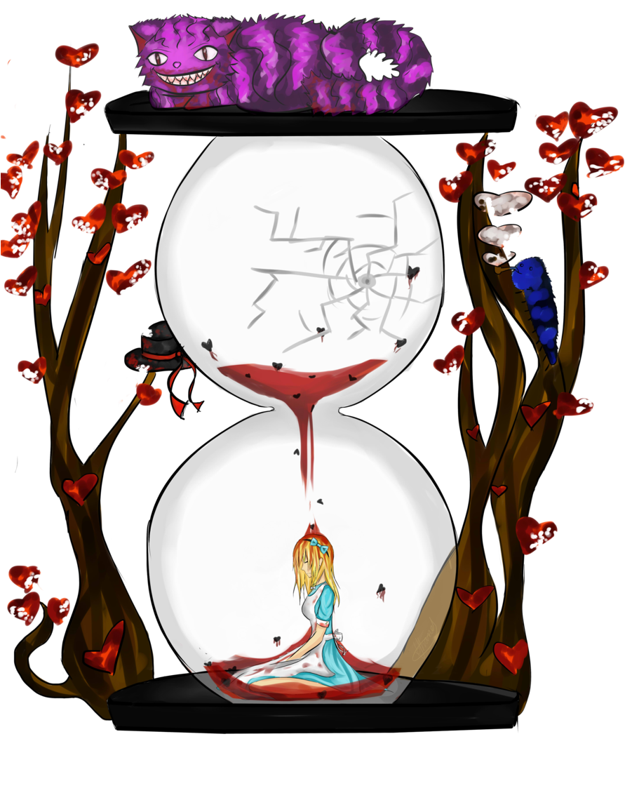Deviantart - Alice In Wonderland Hourglass (900x1170)