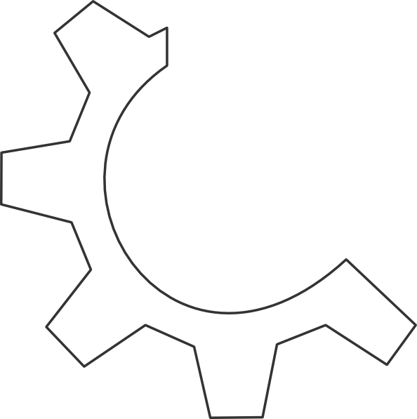 Gear Logo White Png (594x597)