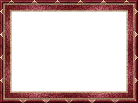 Frame, Picture Frame, Outline, Red, Gold - Frame Red Gold Png (453x340)