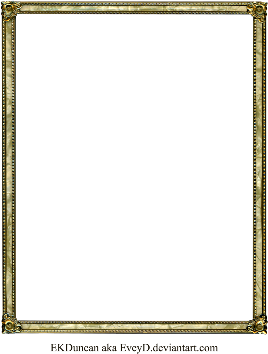 Antique Gold Vintage Frame 4 By Ekduncan By Eveyd - Picture Frame (900x1174)