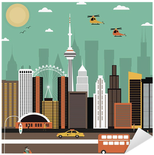 Vinilo Pixerstick Calle Moderna De La Ciudad • Pixers® - Illustration (400x400)