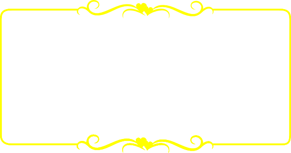 Yellow Wedding Border Clipart - Diy Hearts Program Fan Template, Printable Blue Wedding (600x317)