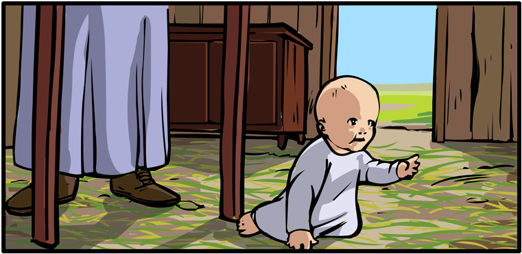 The Perspective Shifts Back To The House And Then Moves - Cartoon (840x487)