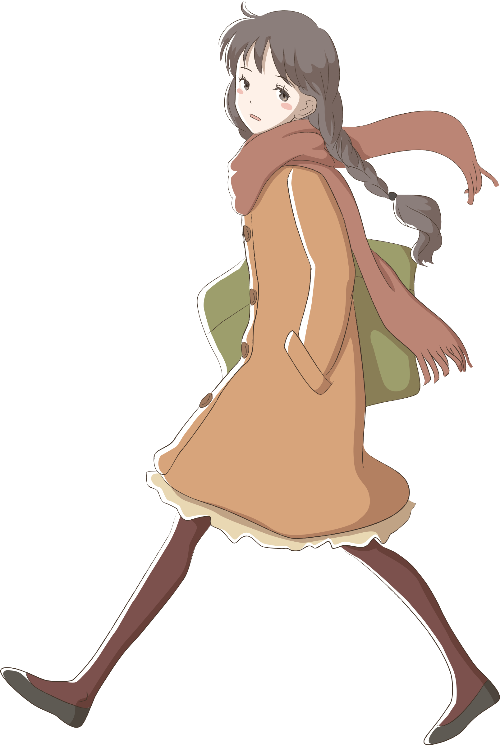 Big Image - Anime Girl Walking - (1609x2400) Png Clipart Download Big Image - Anime Girl Walking - (1609x2400) Png Clipart Download