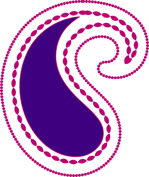 Single Paisley Clip Art (504x599)