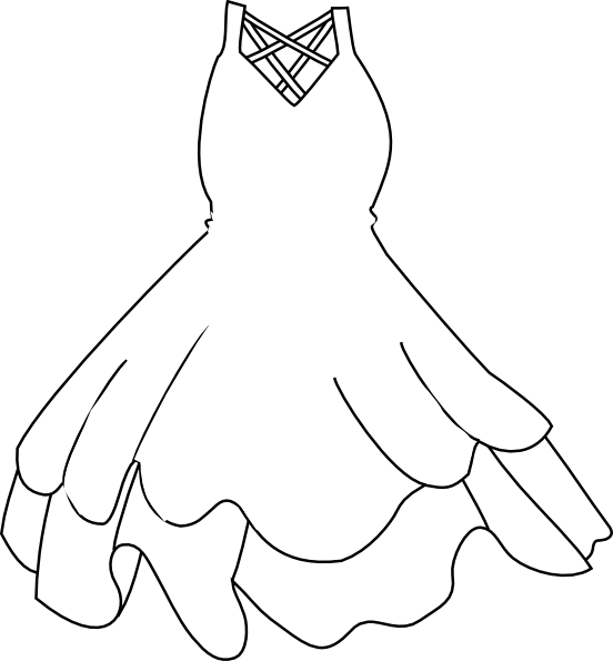 Wedding - Dress - Clipart - White Dress Clipart (552x595)