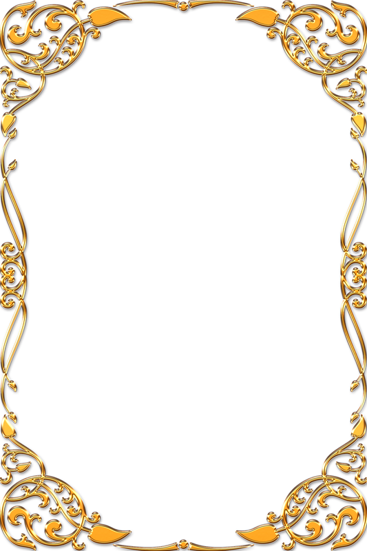 Frame Vintage Gold Ornate - Vintage Transparent Frame Gold (533x800)