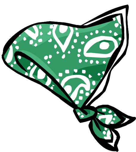 Green Paisley Bandana - Bandana Icon (462x522)