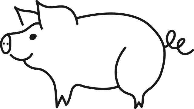 Free Image On Pixabay - Schwein Clipart Schwarz Weiß (640x360)