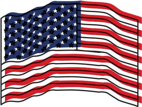Flag United States Of America Waving Colorful Watercolor - Flag Of The United States (550x550)