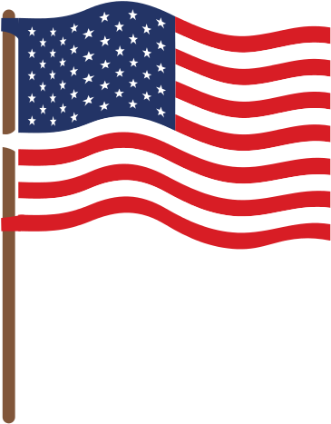 Flag United States Of America In Flagpole Wave And - Nicaragua V. United States (550x550)