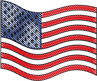 Flag United States Of America Wave Flat Icon - United States Of America (550x550)